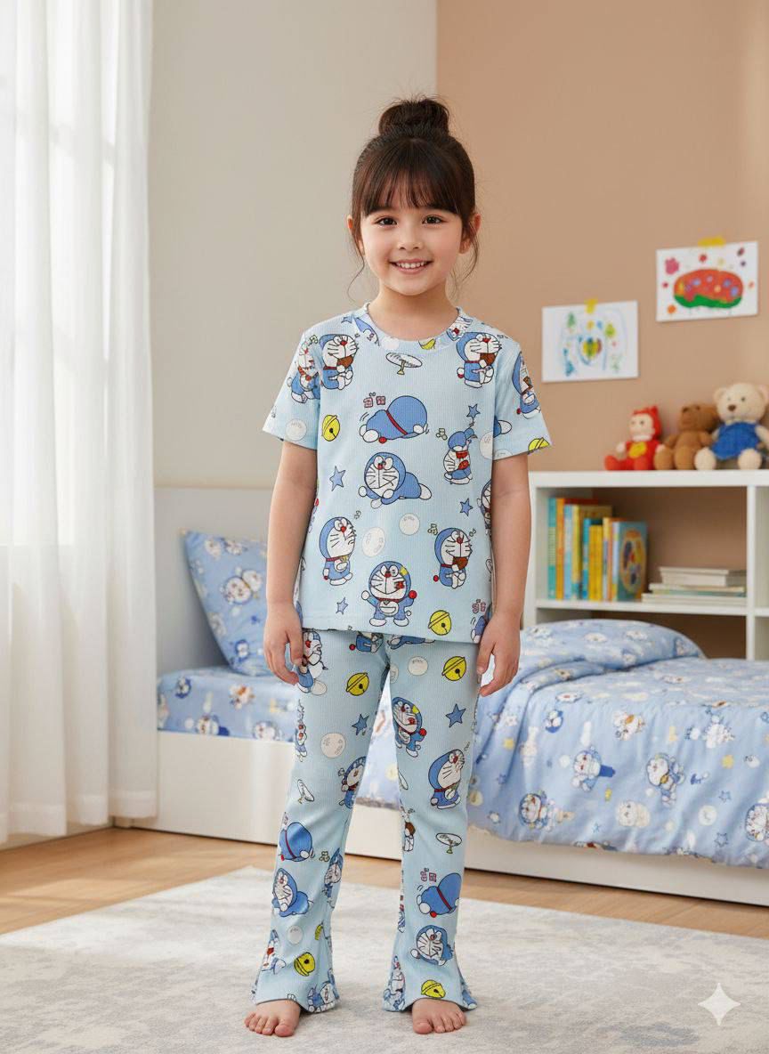 pijamas pleated girls size 1 to 6 years old